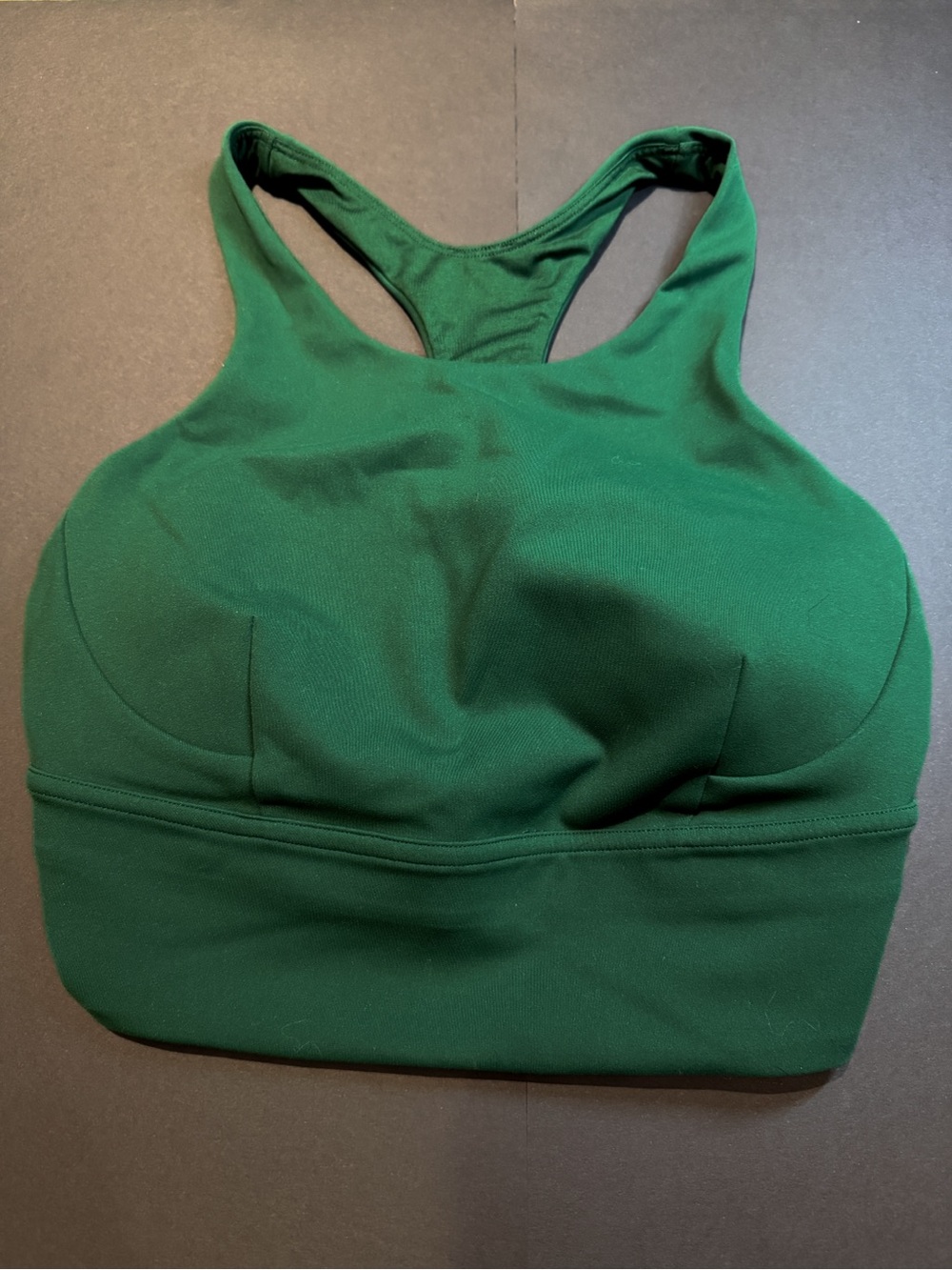 Lululemon Athletica Deep Green High-Neck Racerback Sports Bra